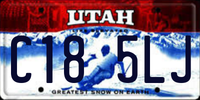 UT license plate C185LJ