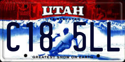UT license plate C185LL