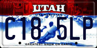 UT license plate C185LP