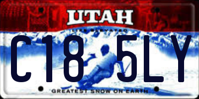 UT license plate C185LY