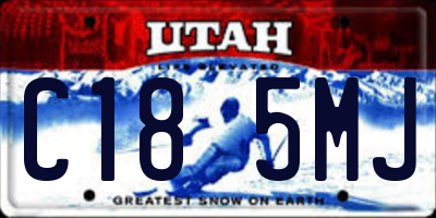 UT license plate C185MJ