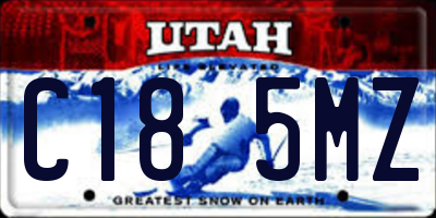 UT license plate C185MZ
