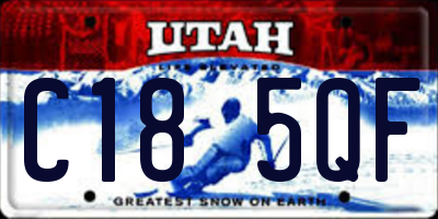 UT license plate C185QF