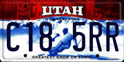 UT license plate C185RR