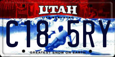 UT license plate C185RY