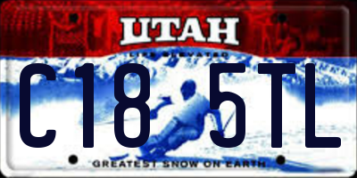 UT license plate C185TL