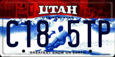 UT license plate C185TP