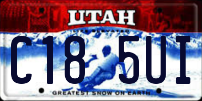 UT license plate C185UI