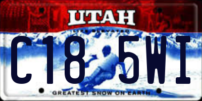 UT license plate C185WI