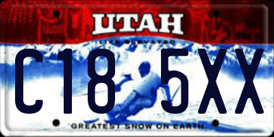 UT license plate C185XX