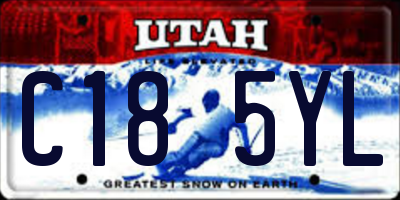UT license plate C185YL