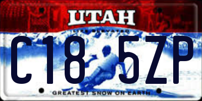 UT license plate C185ZP
