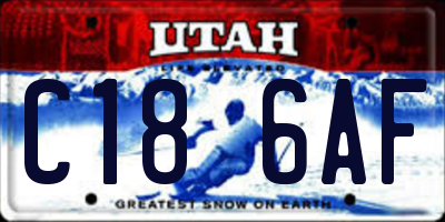 UT license plate C186AF