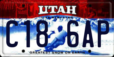 UT license plate C186AP