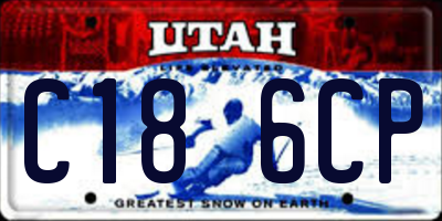 UT license plate C186CP