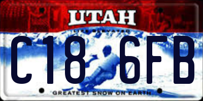UT license plate C186FB