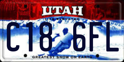 UT license plate C186FL