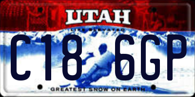 UT license plate C186GP