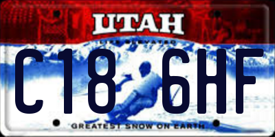 UT license plate C186HF