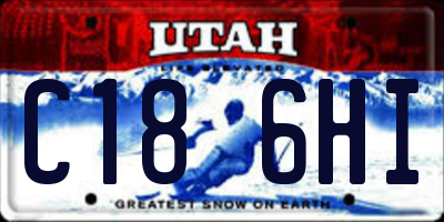 UT license plate C186HI