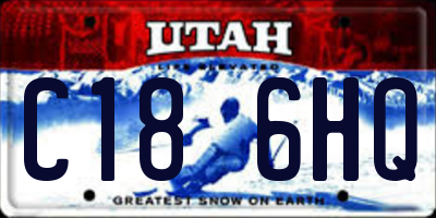 UT license plate C186HQ