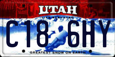 UT license plate C186HY