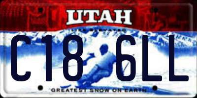 UT license plate C186LL