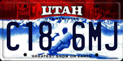 UT license plate C186MJ