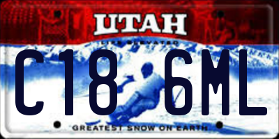 UT license plate C186ML