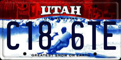 UT license plate C186TE