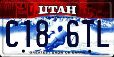 UT license plate C186TL