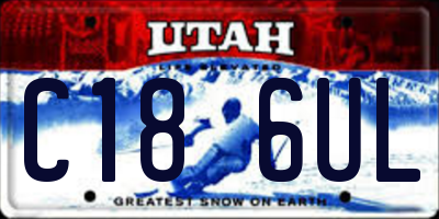 UT license plate C186UL