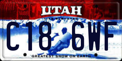 UT license plate C186WF