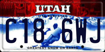UT license plate C186WJ