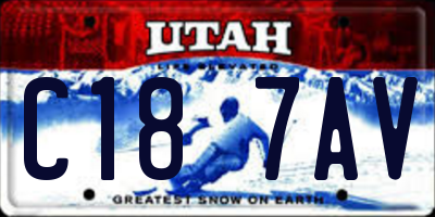 UT license plate C187AV