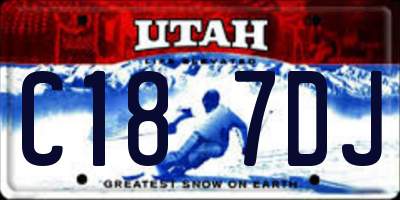 UT license plate C187DJ