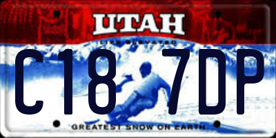UT license plate C187DP
