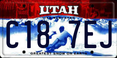 UT license plate C187EJ