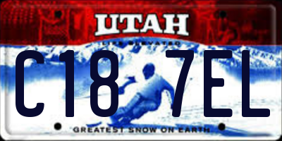 UT license plate C187EL