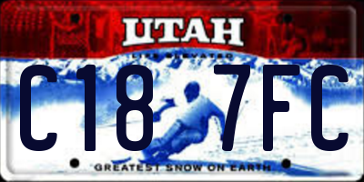 UT license plate C187FC