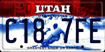 UT license plate C187FE