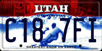 UT license plate C187FI