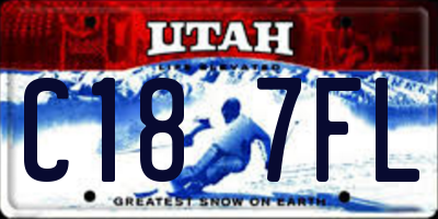 UT license plate C187FL