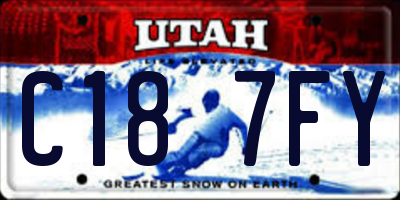 UT license plate C187FY