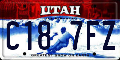 UT license plate C187FZ