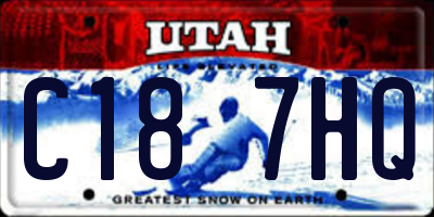 UT license plate C187HQ