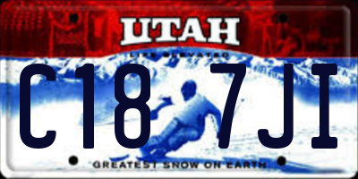 UT license plate C187JI