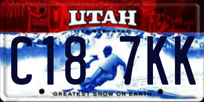 UT license plate C187KK