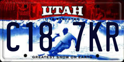 UT license plate C187KR