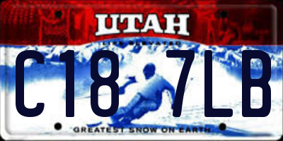 UT license plate C187LB